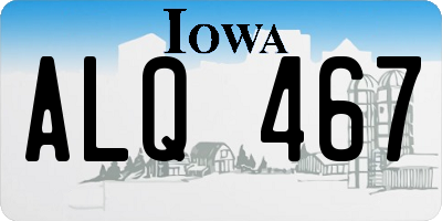 IA license plate ALQ467