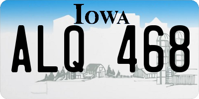 IA license plate ALQ468