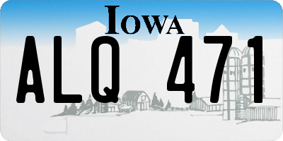 IA license plate ALQ471