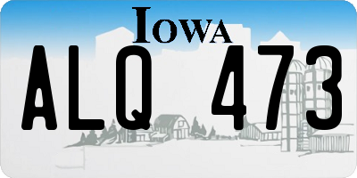 IA license plate ALQ473