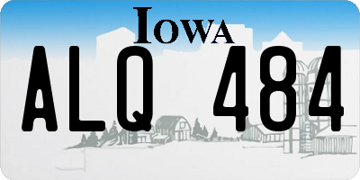 IA license plate ALQ484