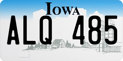 IA license plate ALQ485