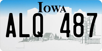 IA license plate ALQ487