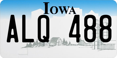 IA license plate ALQ488