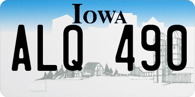 IA license plate ALQ490