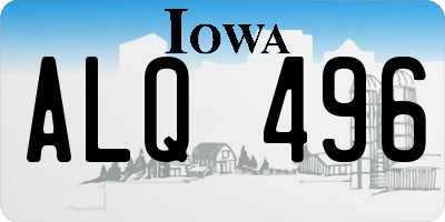 IA license plate ALQ496