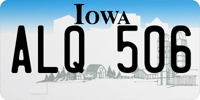 IA license plate ALQ506