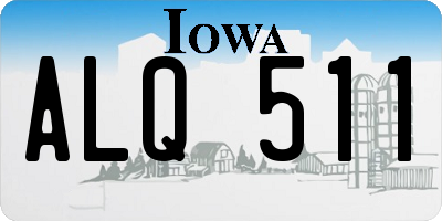 IA license plate ALQ511