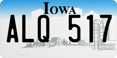 IA license plate ALQ517