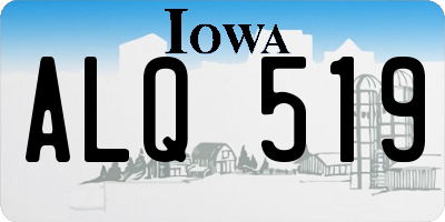 IA license plate ALQ519
