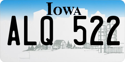IA license plate ALQ522