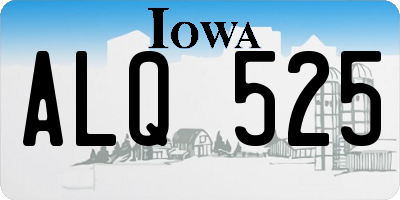 IA license plate ALQ525