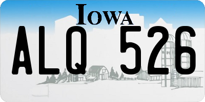 IA license plate ALQ526