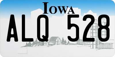 IA license plate ALQ528