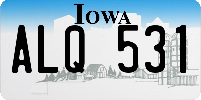 IA license plate ALQ531