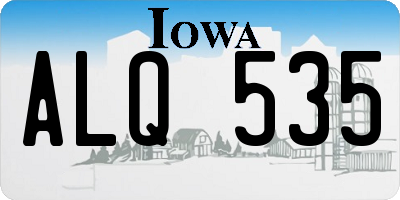 IA license plate ALQ535