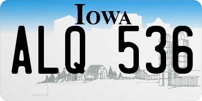 IA license plate ALQ536