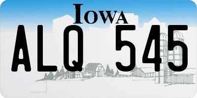 IA license plate ALQ545