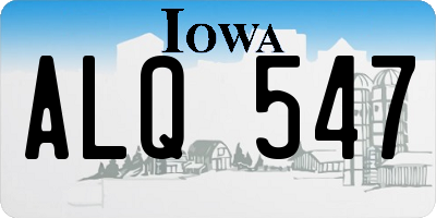 IA license plate ALQ547