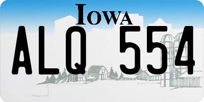 IA license plate ALQ554