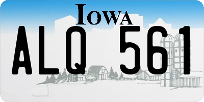 IA license plate ALQ561