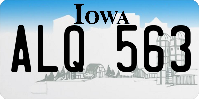 IA license plate ALQ563