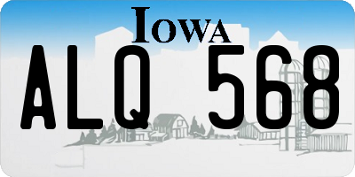 IA license plate ALQ568