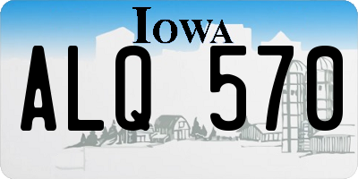 IA license plate ALQ570