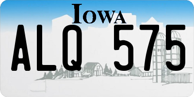 IA license plate ALQ575