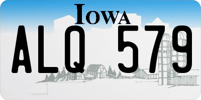 IA license plate ALQ579