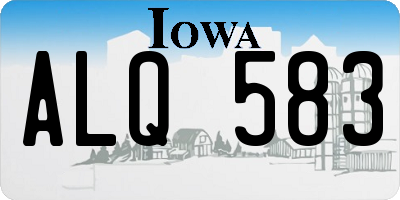 IA license plate ALQ583