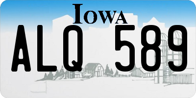 IA license plate ALQ589