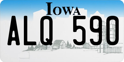 IA license plate ALQ590