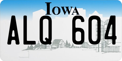 IA license plate ALQ604