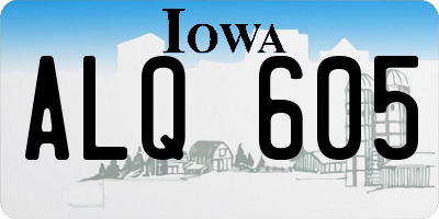 IA license plate ALQ605