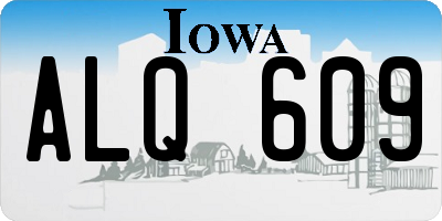 IA license plate ALQ609
