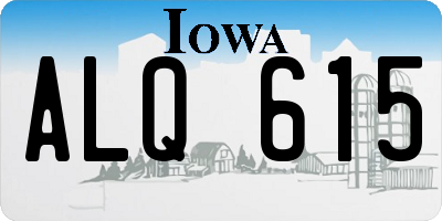 IA license plate ALQ615