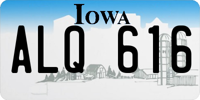 IA license plate ALQ616