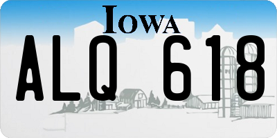 IA license plate ALQ618