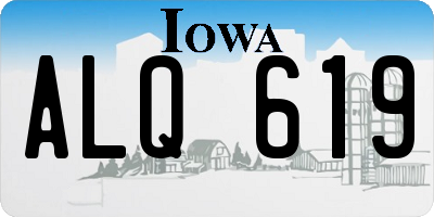 IA license plate ALQ619