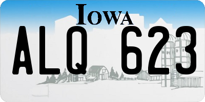 IA license plate ALQ623
