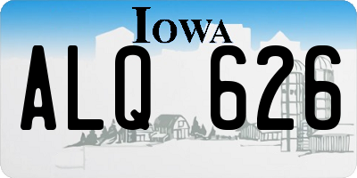 IA license plate ALQ626