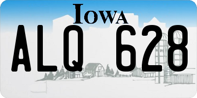 IA license plate ALQ628
