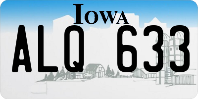IA license plate ALQ633