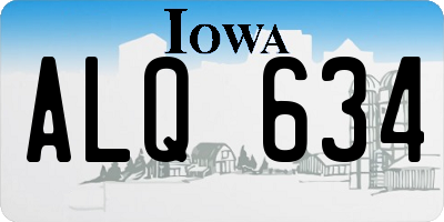 IA license plate ALQ634