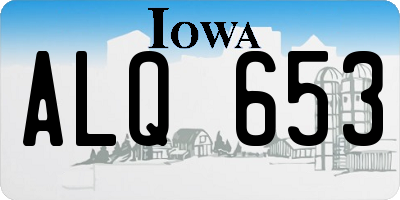 IA license plate ALQ653