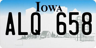IA license plate ALQ658
