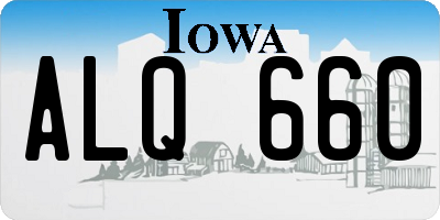 IA license plate ALQ660