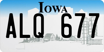 IA license plate ALQ677