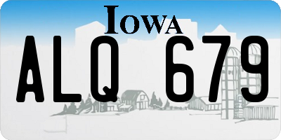 IA license plate ALQ679